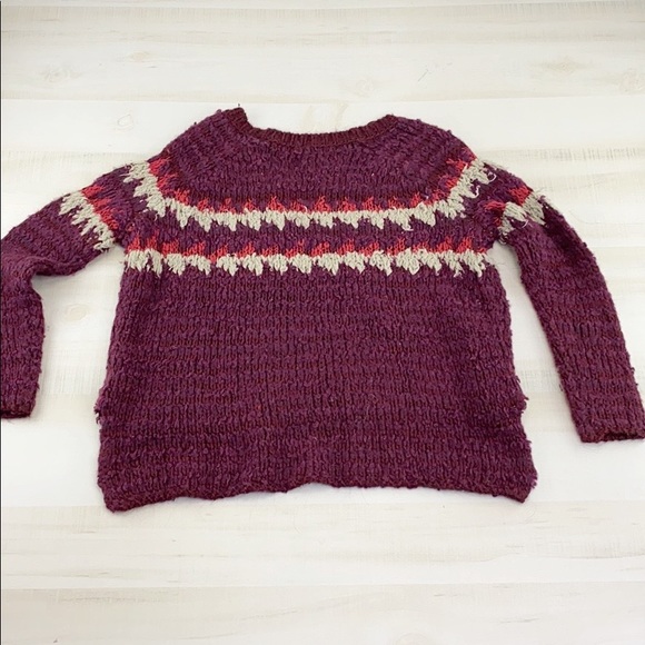 FREE PEOPLE Fuzzy Fair Isle Sweater Cozy Oversized - Picture 3 of 15
